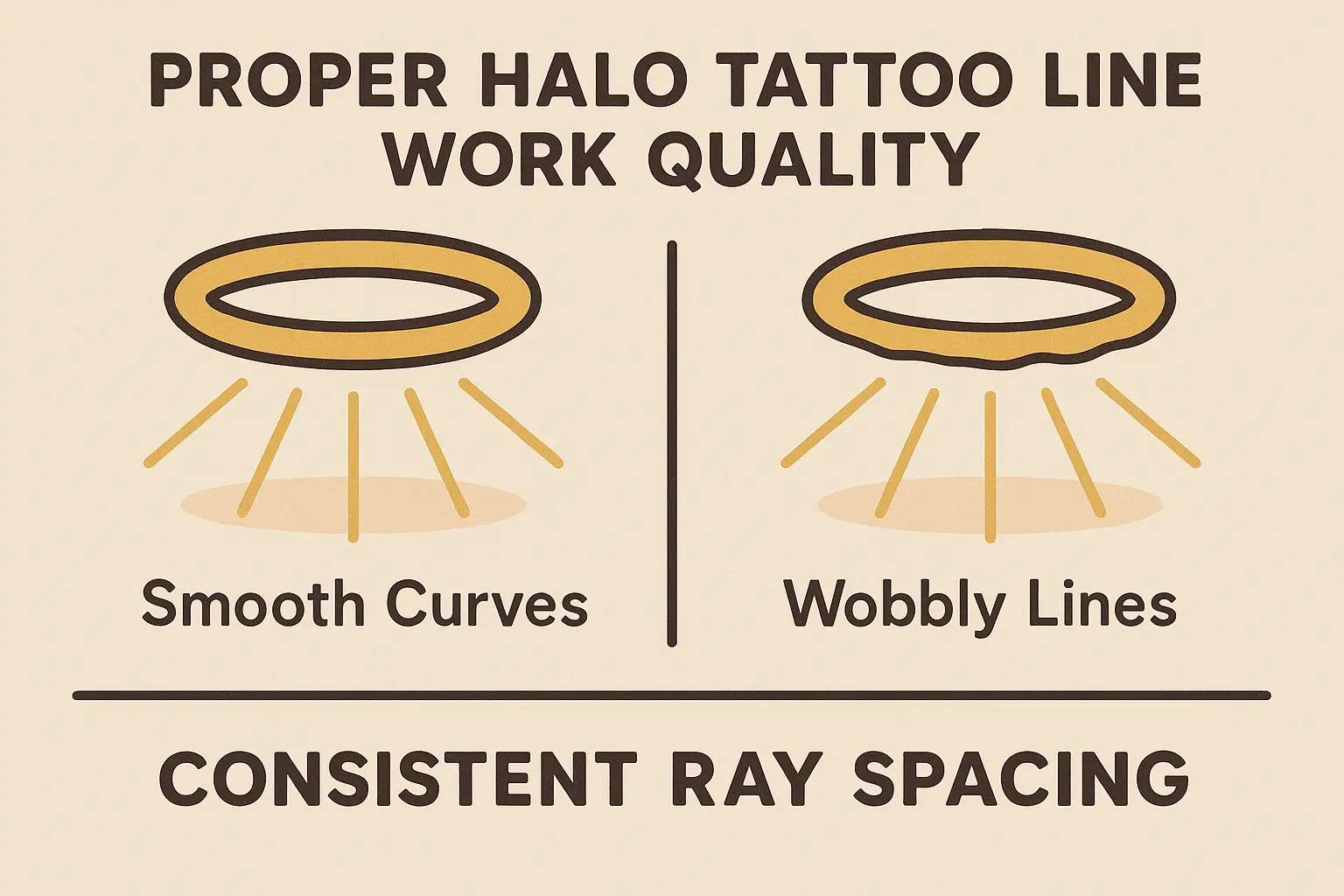 Technical elements of successful halo tattoo designs
