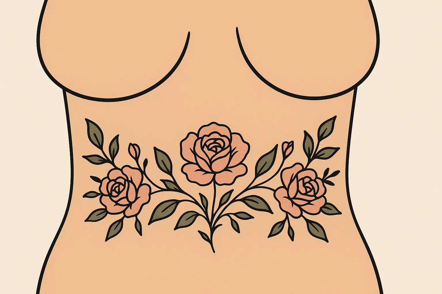 Elegant underboob tattoo designs
