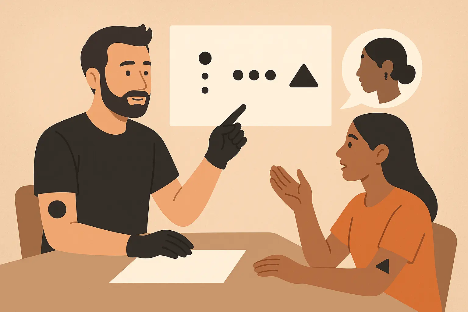 Tattoo artist consultation process