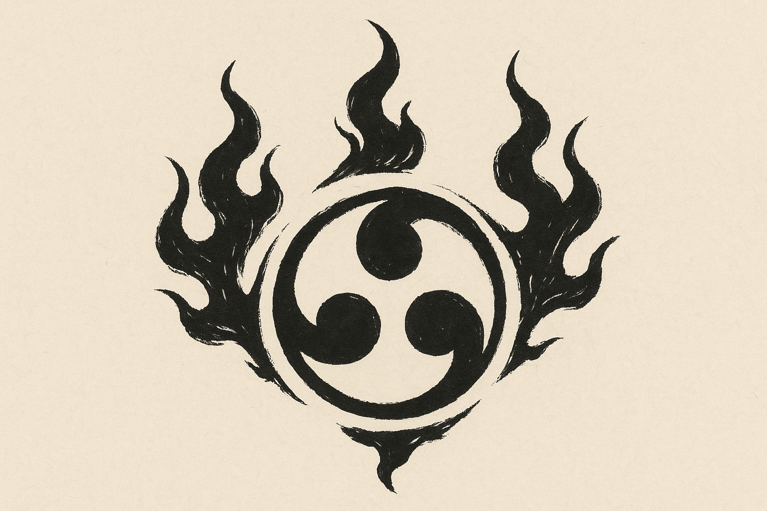 Classic neck placement curse mark tattoo