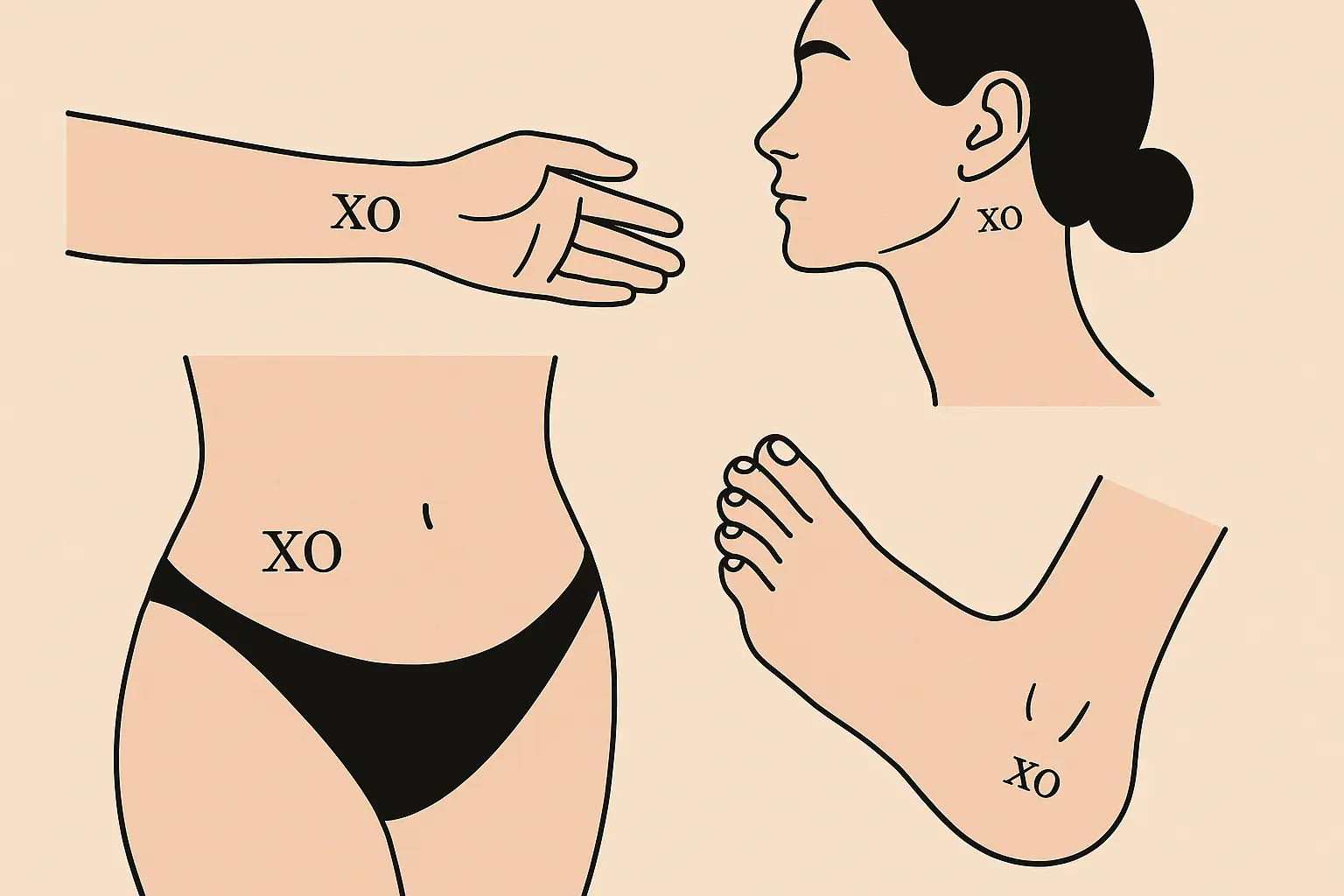 XO tattoo design variations and placement options
