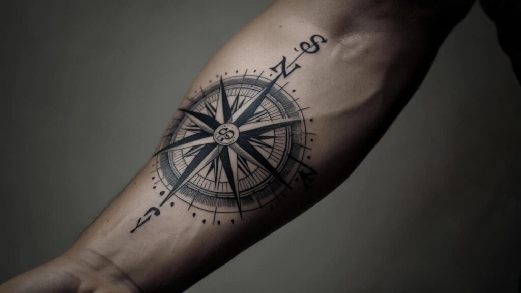 compass rose tattoo