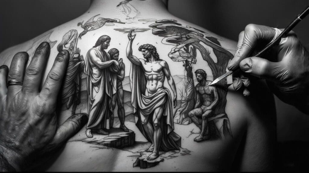 creation of adam tattoo