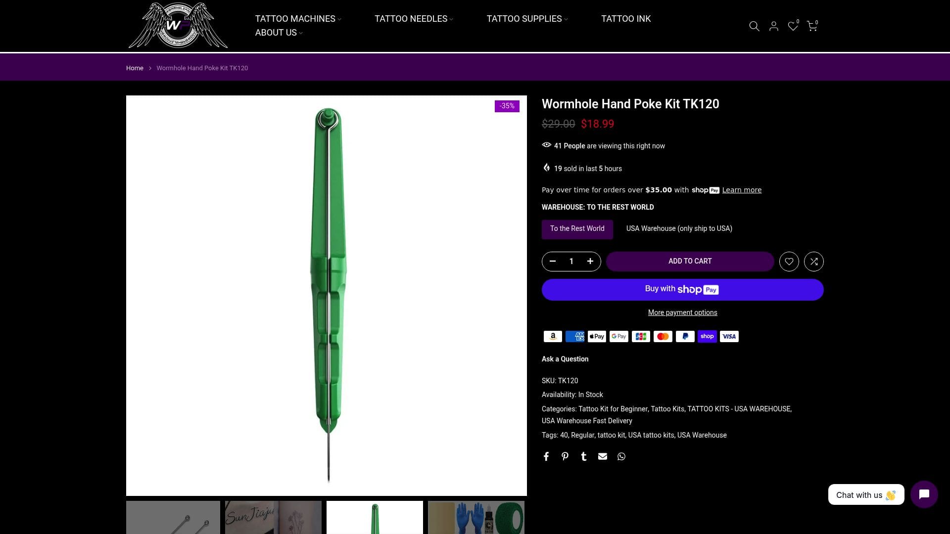 Screenshot of Wormhole hand poke kit