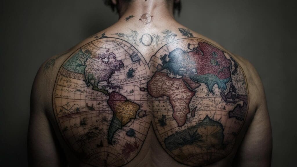 map tattoo