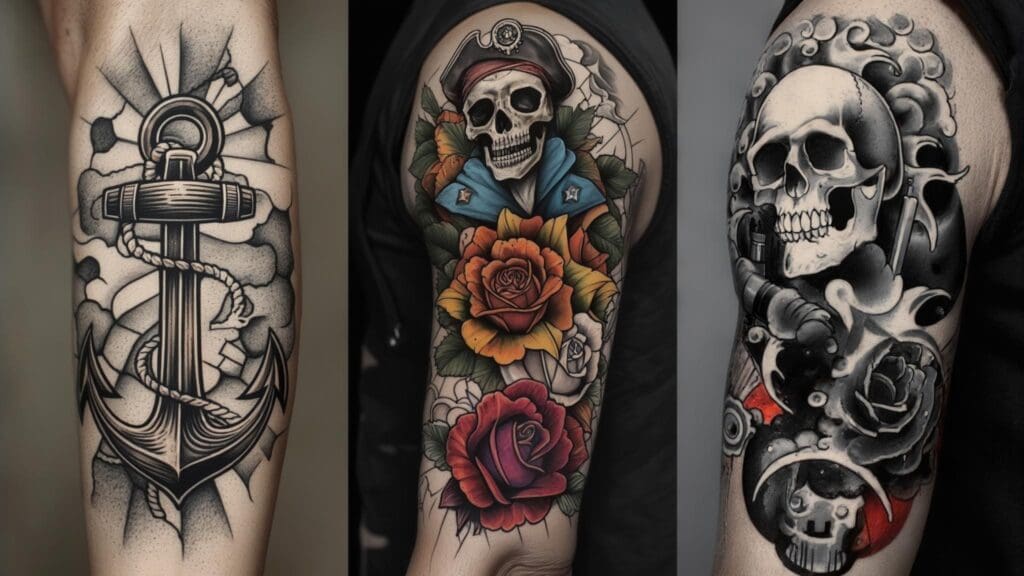 old school flash tattoo