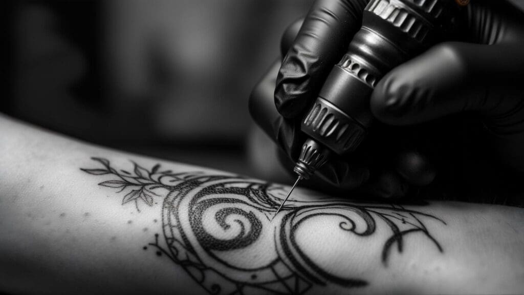 single needle tattoo