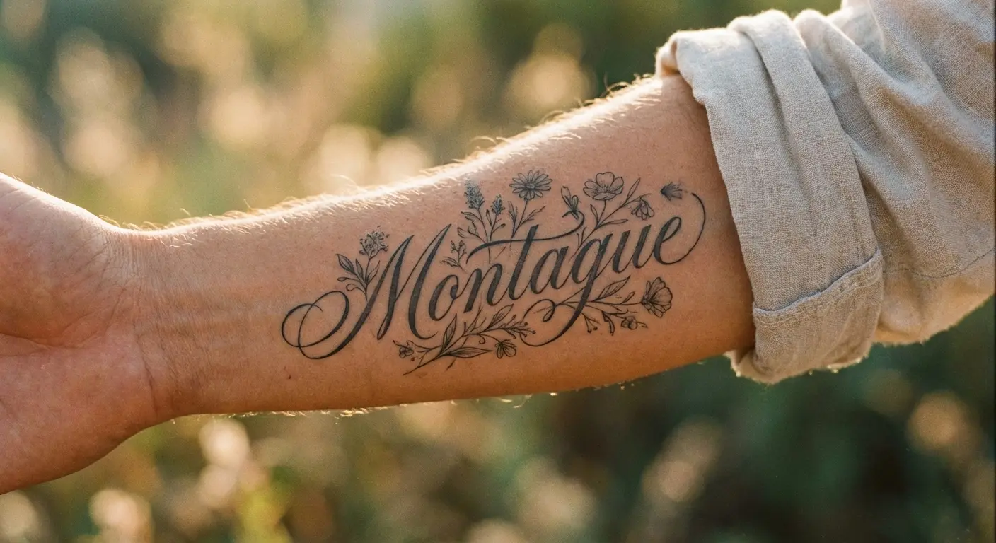 Last name tattoo design examples