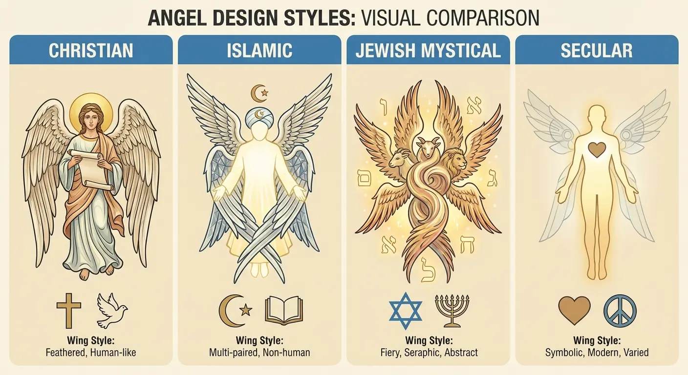 religious angel iconography variations