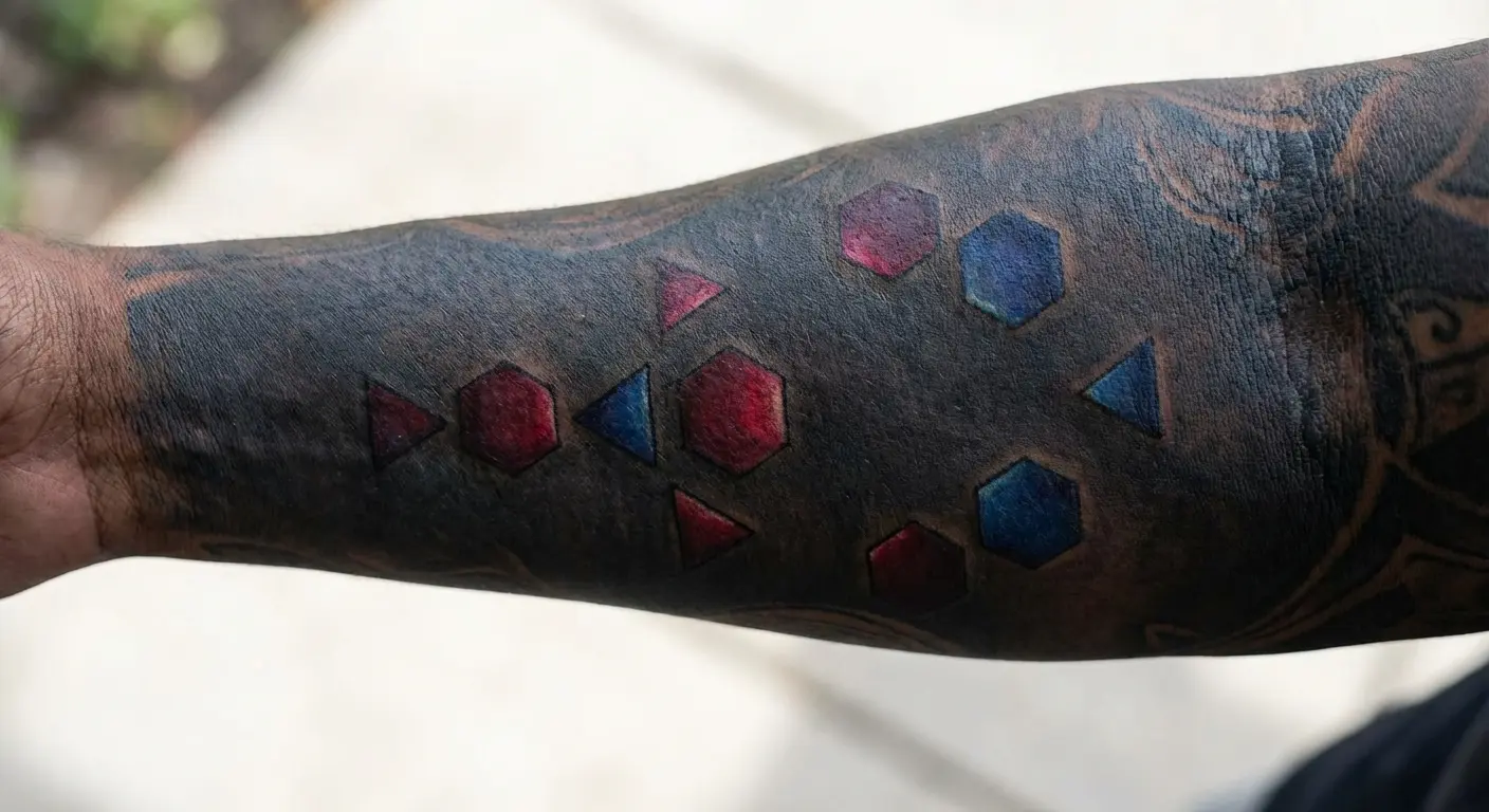 Color accent windows in blackout sleeve