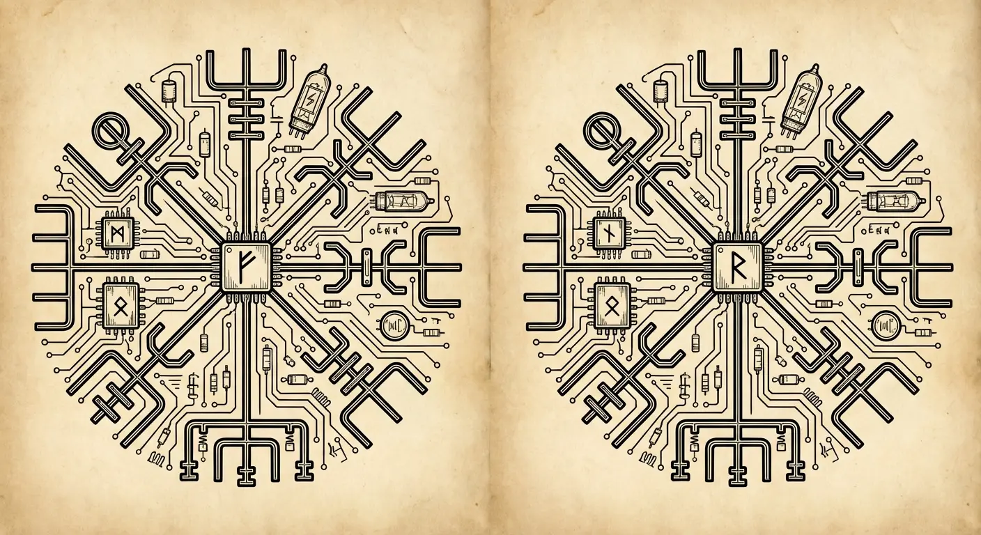 Modern vegvisir tattoo interpretation