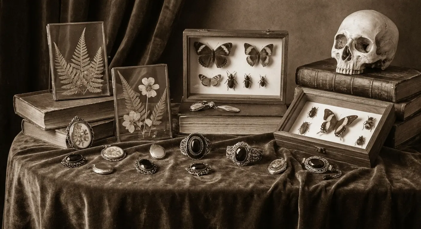 Victorian era death moth illustration