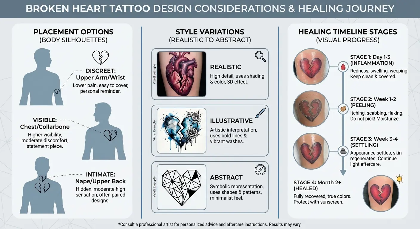 Heart tattoo with contradictory text