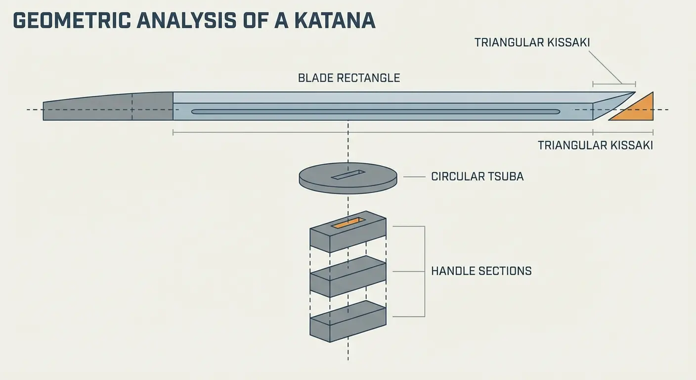 Geometric breakdown of katana components