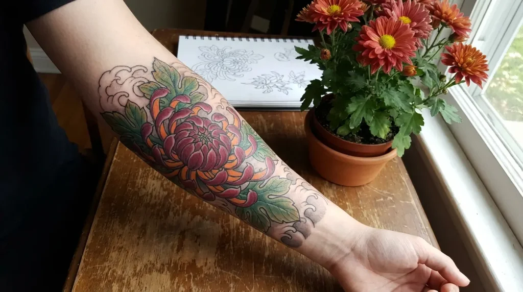 chrysanthemum tattoo