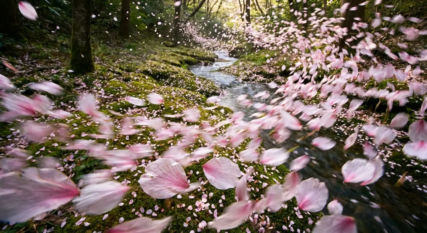 Senbonzakura cherry blossom tattoo scatter design