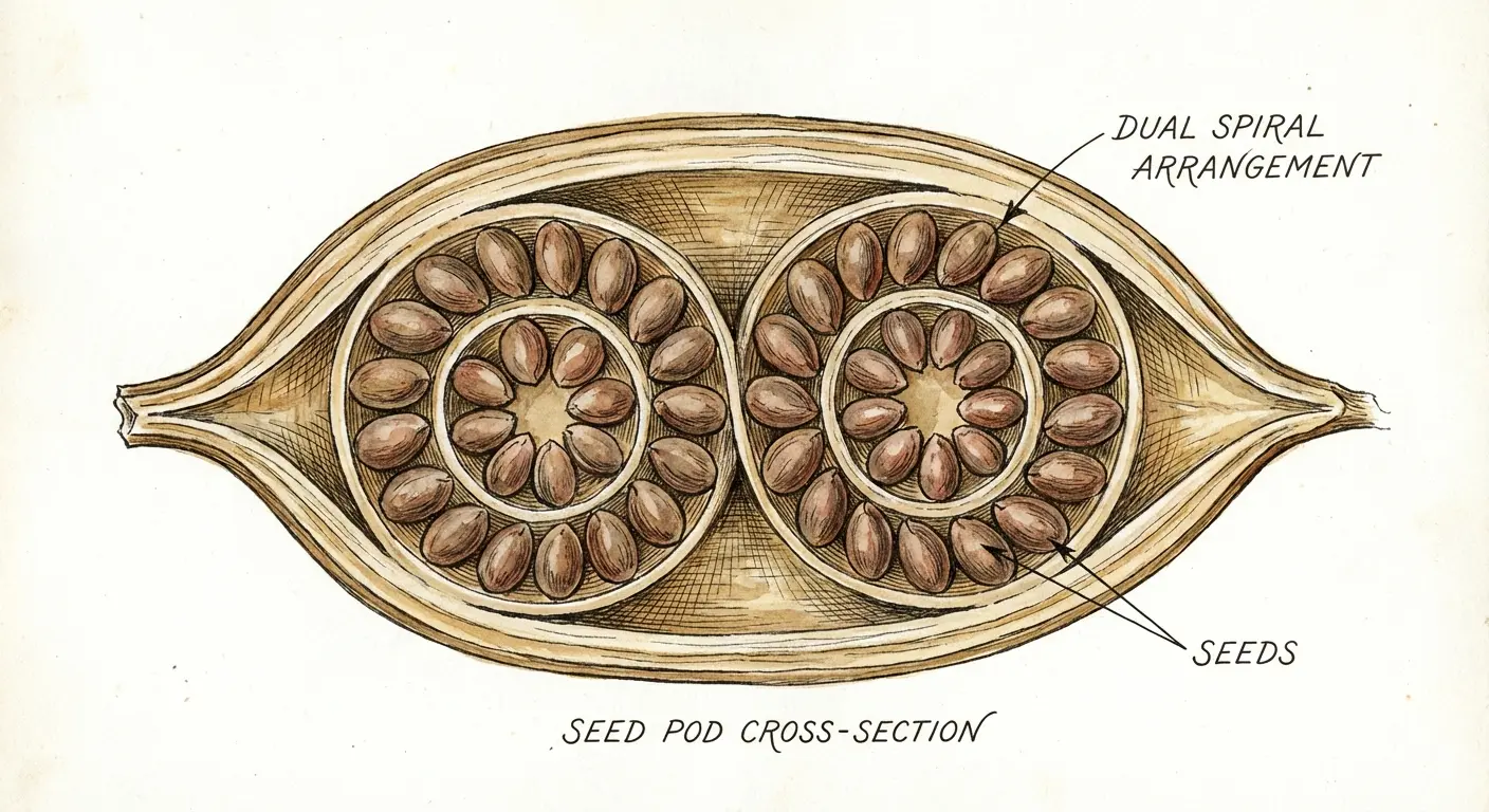 Seed pod fibonacci tattoo inner wrist