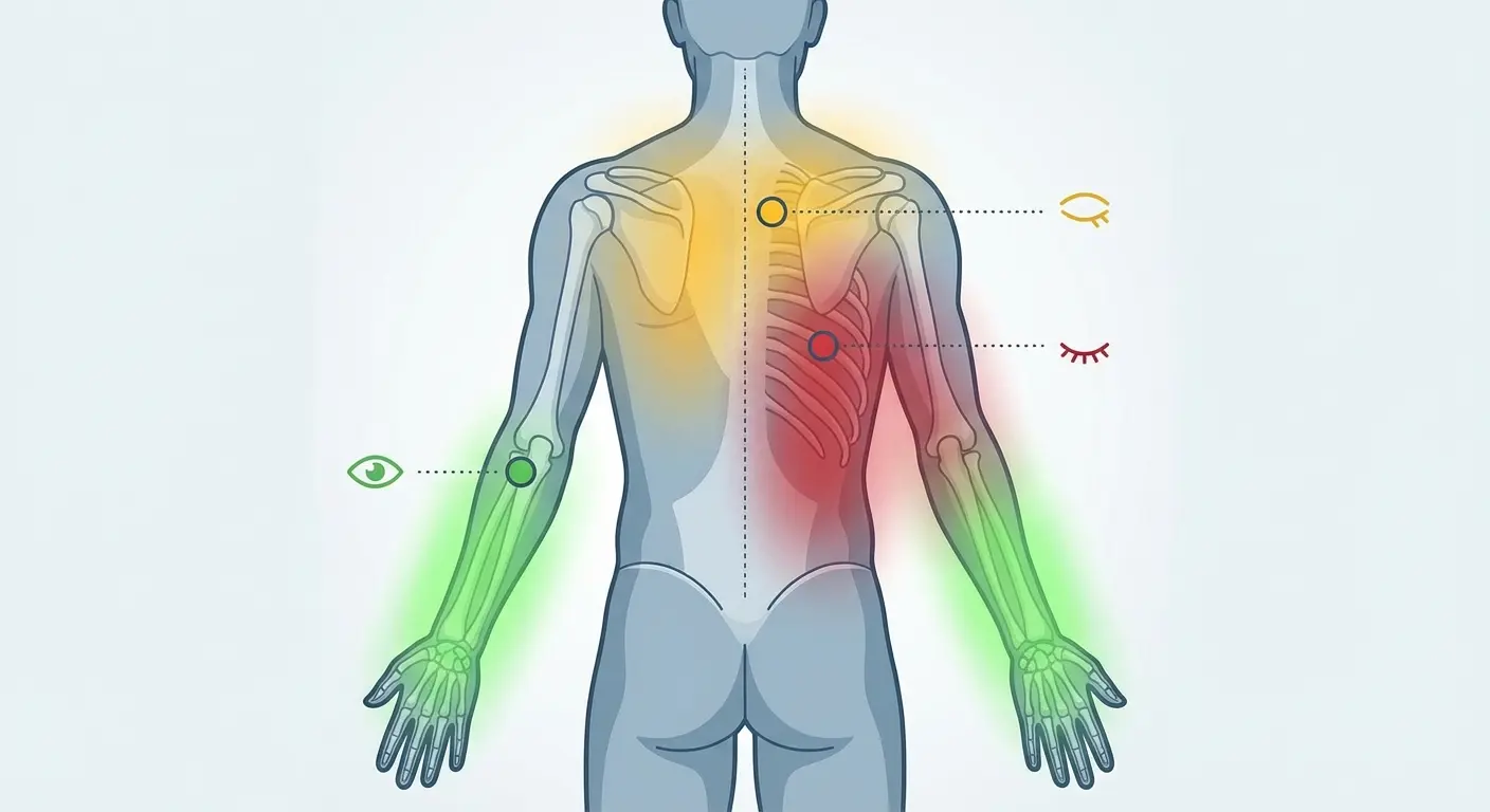 Comparison of three dot tattoos on different body parts
