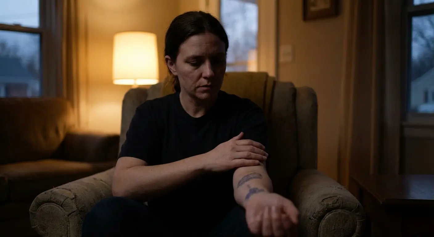 Person reflecting on tattoo removal journey