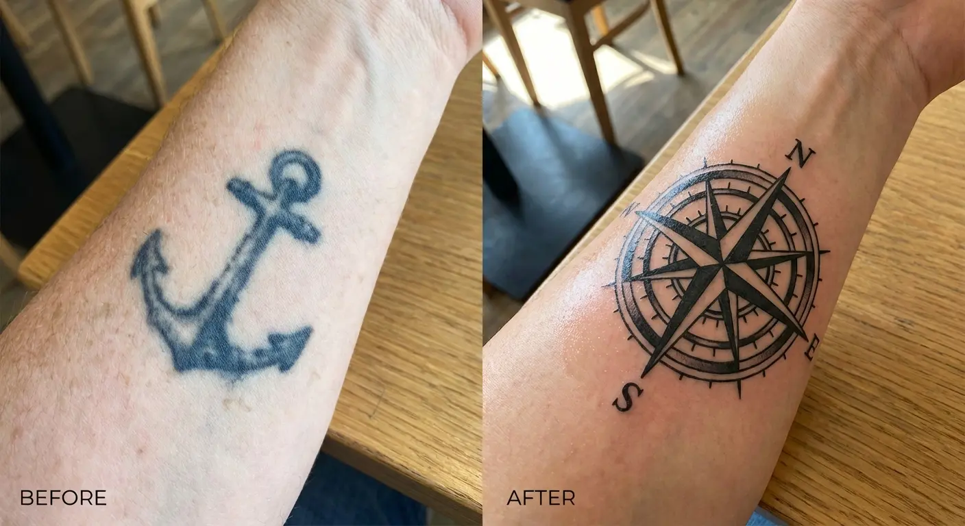 Comparison of quality versus cheap tattoo work