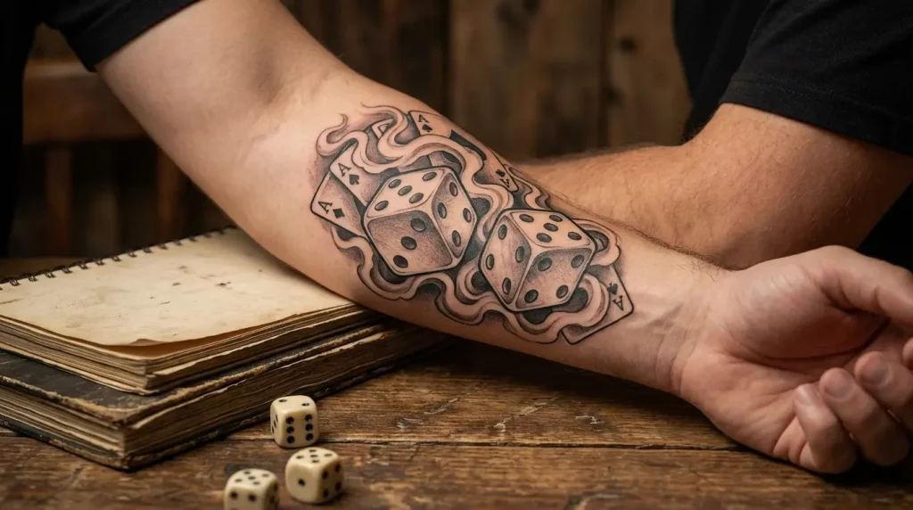 dice tattoo