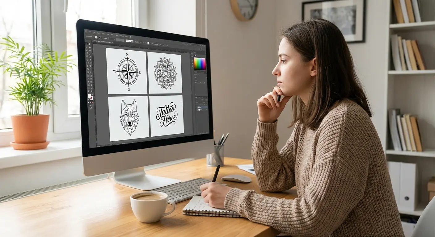 Digital tattoo preview before commitment