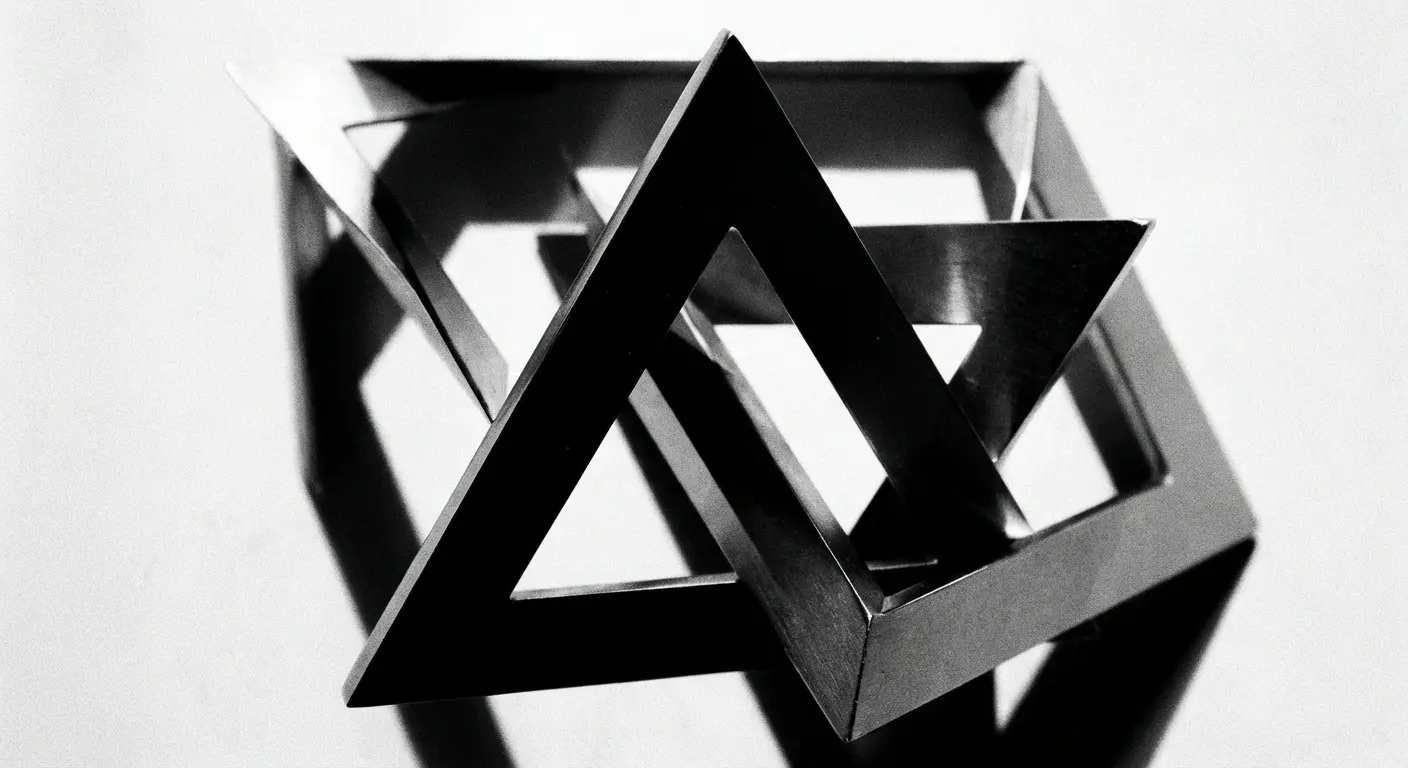 Minimalist valknut tattoo design