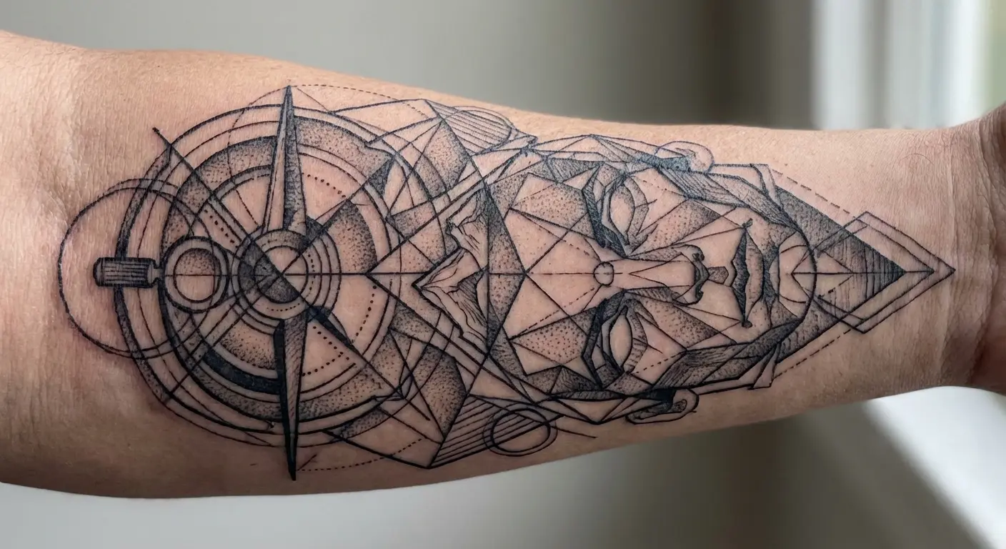 Abstract ambiguous tattoo design