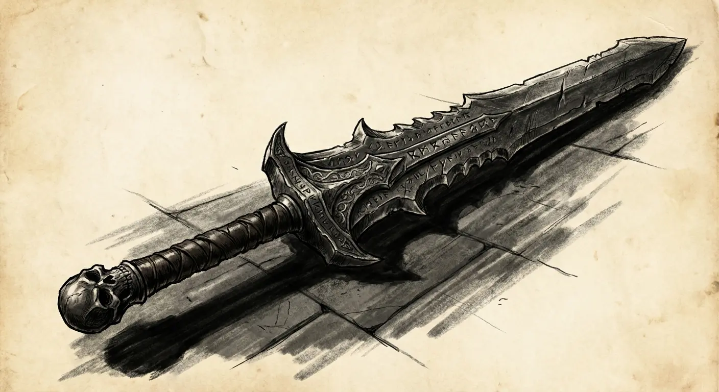 Baruka's Greatsword thigh design example