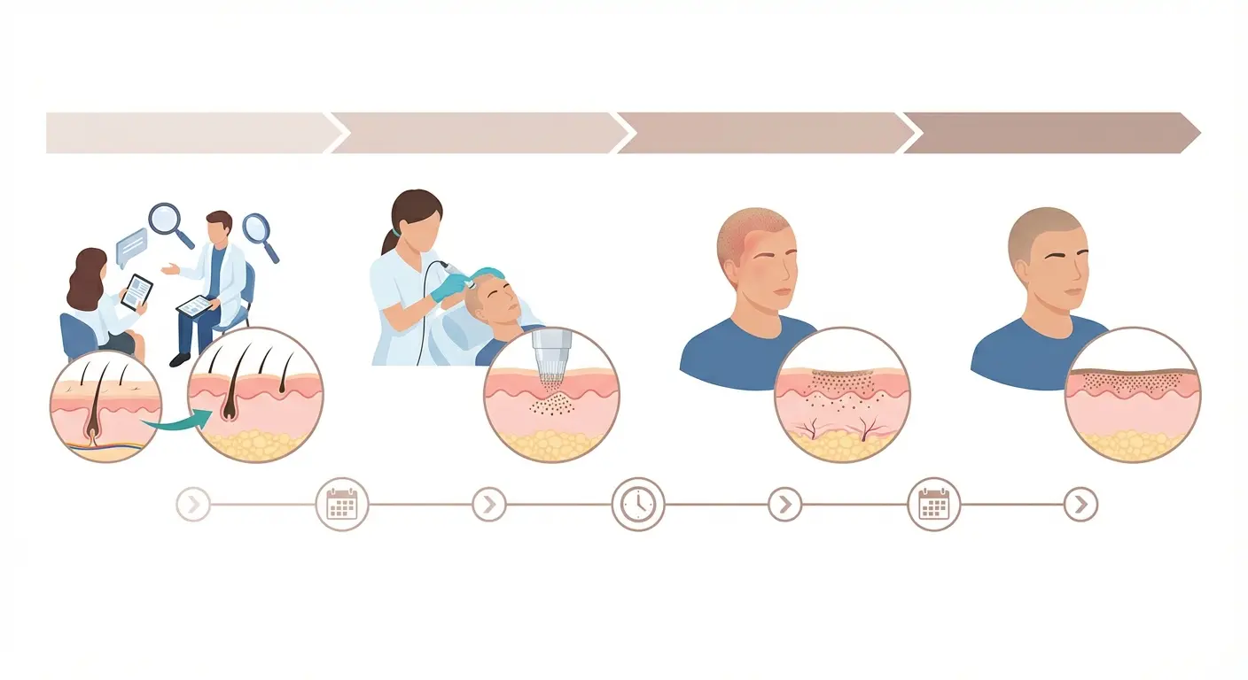 Hairline restoration scalp micropigmentation result