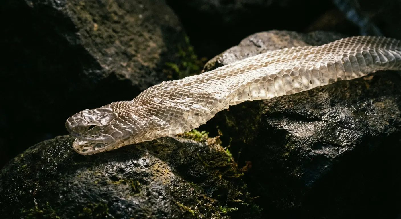 Detailed snake tattoo with shedding skin design