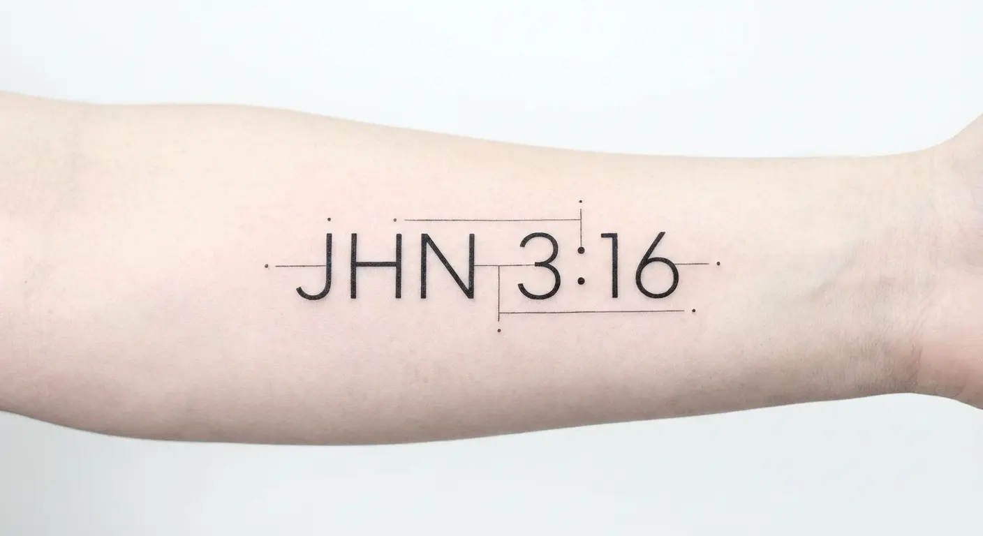 Bible verse coordinates tattoo