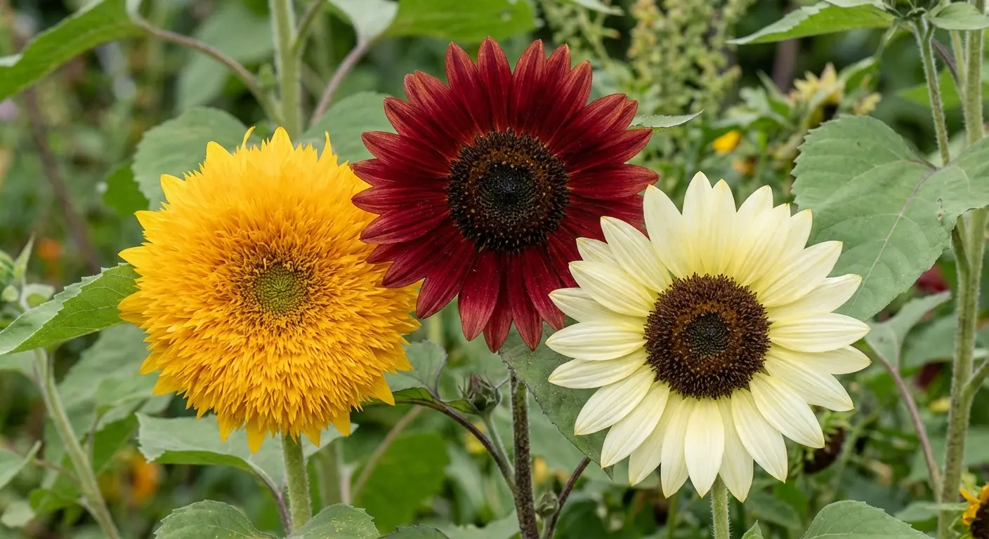 Colorful sunflower tattoo with unique elements