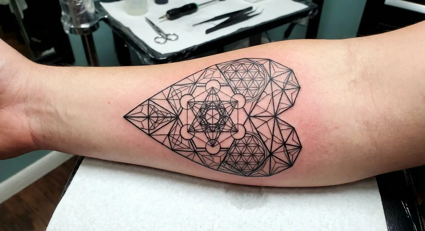 Geometric heart with angular precision