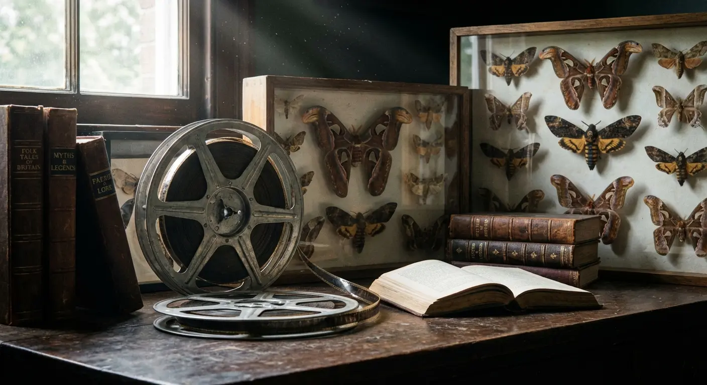 Detailed death moth tattoo design