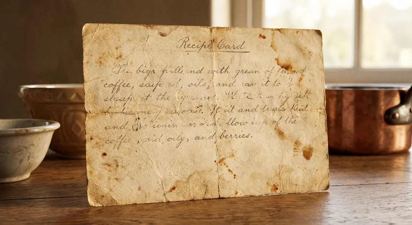 Recipe card handwriting memorial loyalty tattoo design