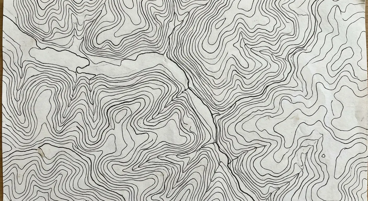 Forearm topographic line tattoo design