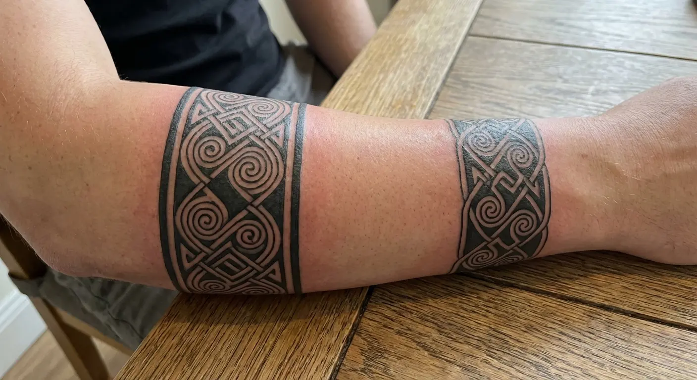 Celtic ancestral band tattoo design