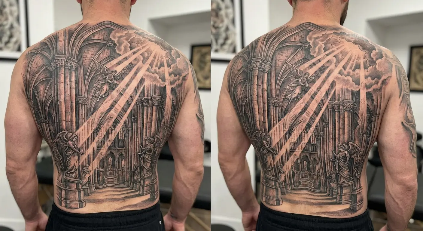 San Judas back panel devotional scene