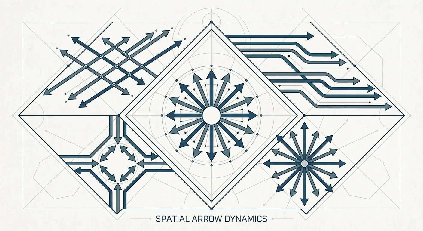 Crossed arrows tattoo design geometric pattern