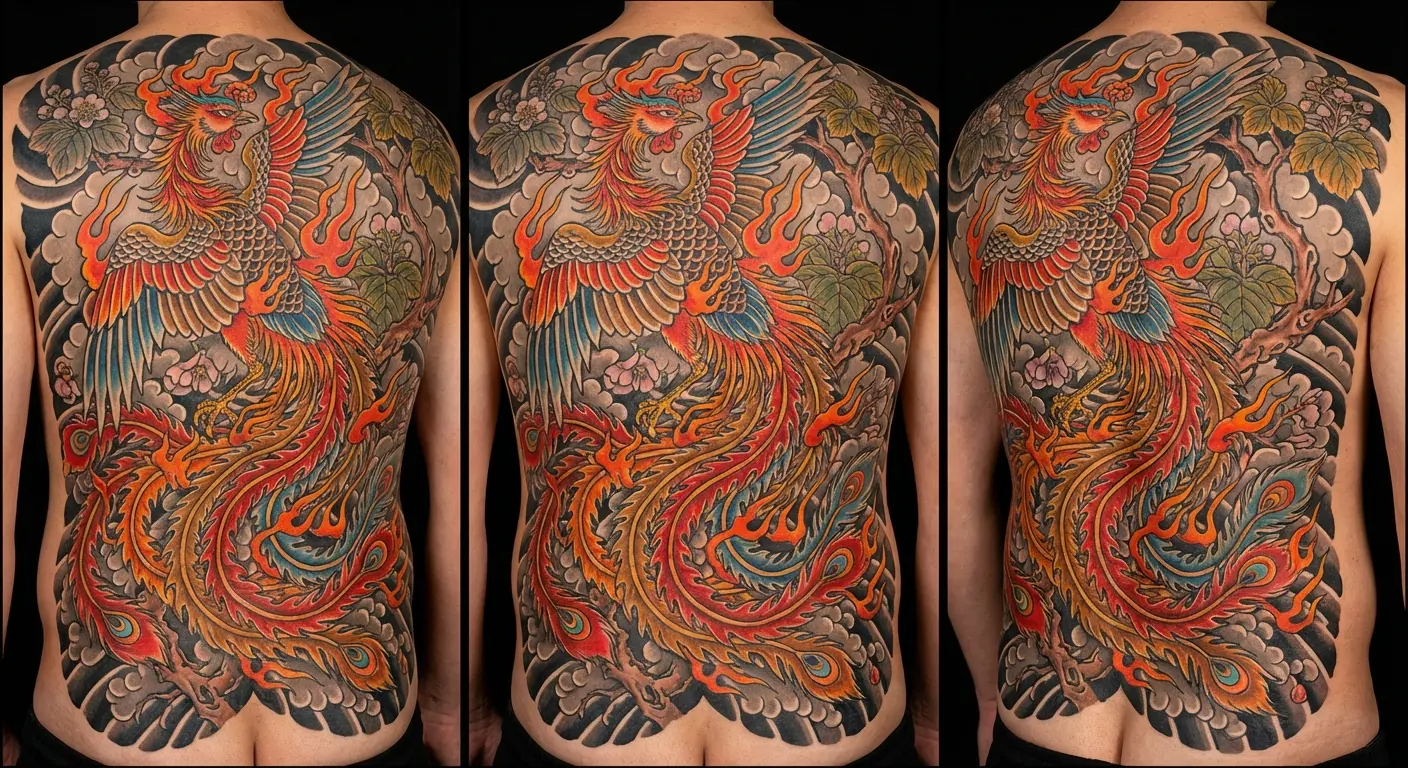 Check out how the phoenix flames flow in this piece