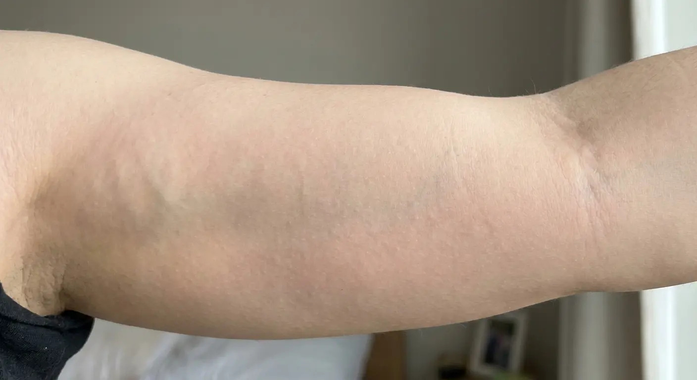 3D star tattoo on inner bicep