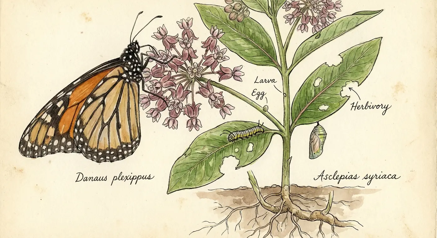 Butterfly with its actual host plant