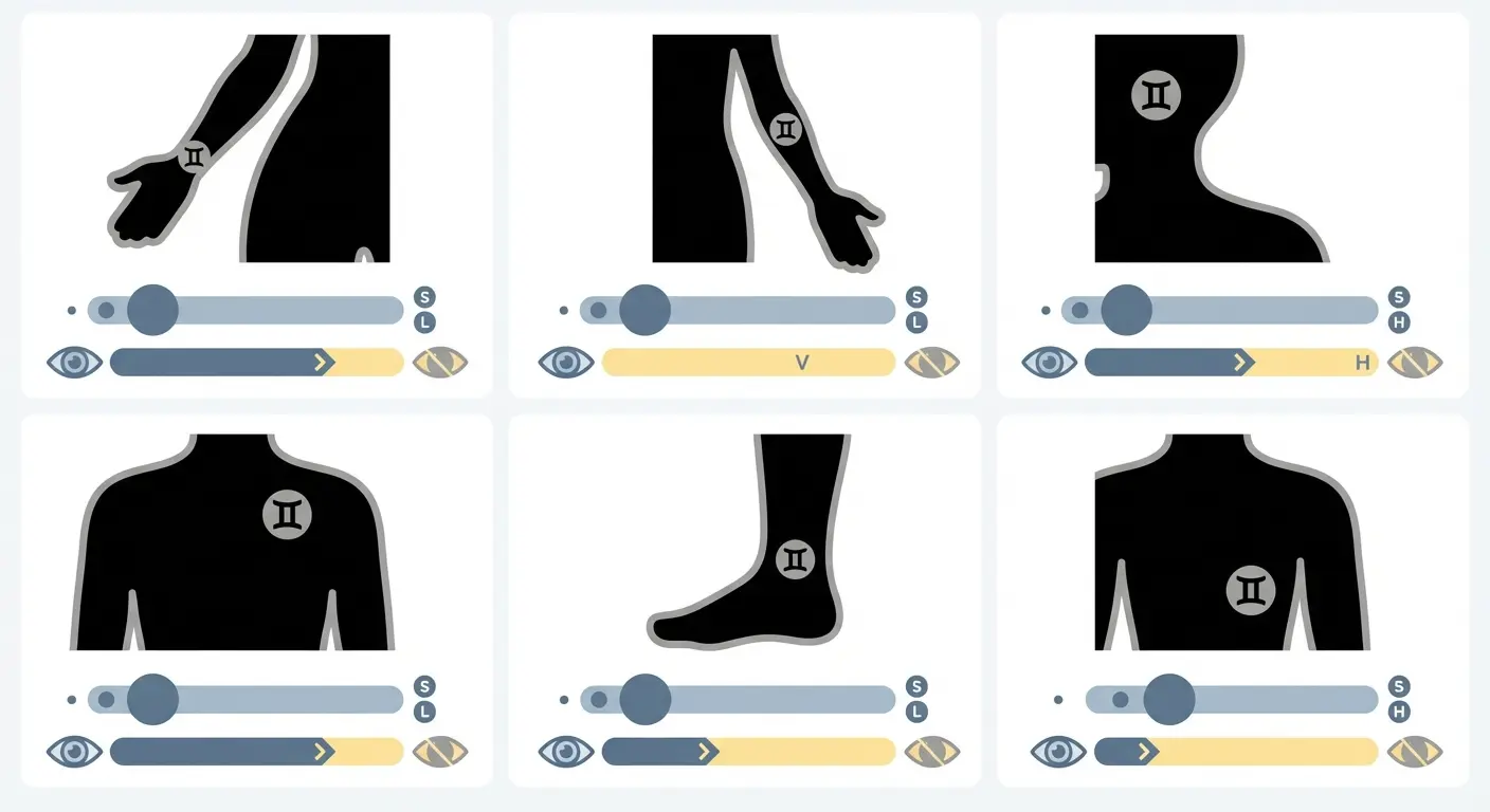 Minimalist Gemini tattoo designs