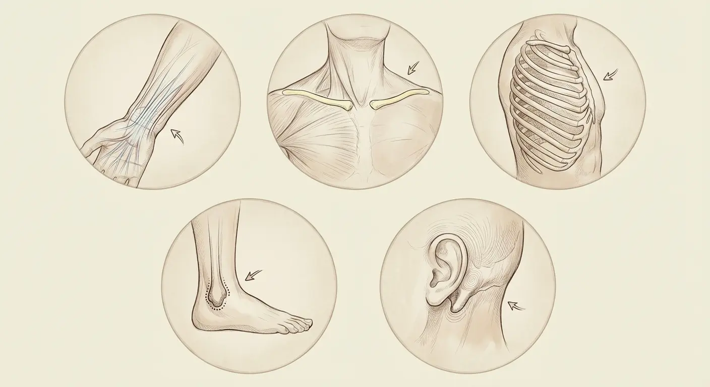 Fineline tattoo following natural body contours