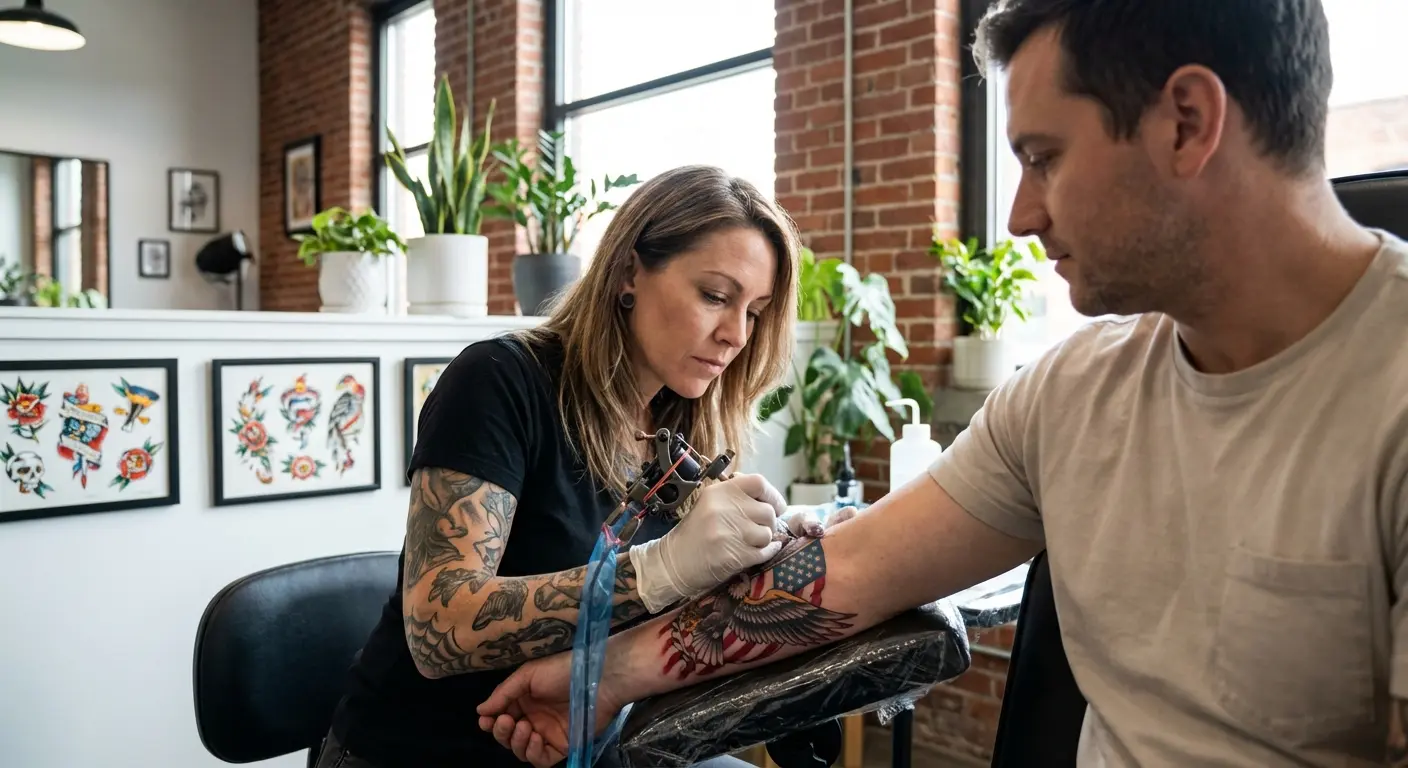 We the people chest tattoo design