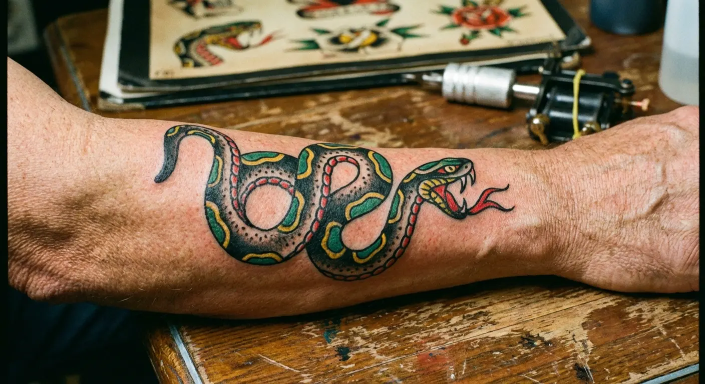 Traditional snake coiled flash design