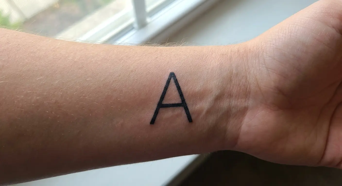 Handwriting sample tattoo design