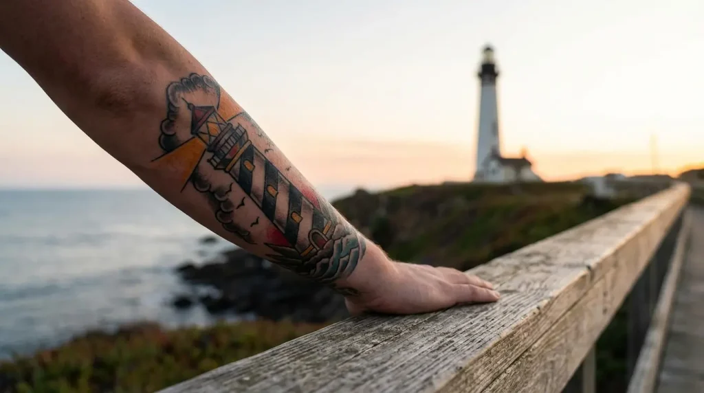 lighthouse tattoo