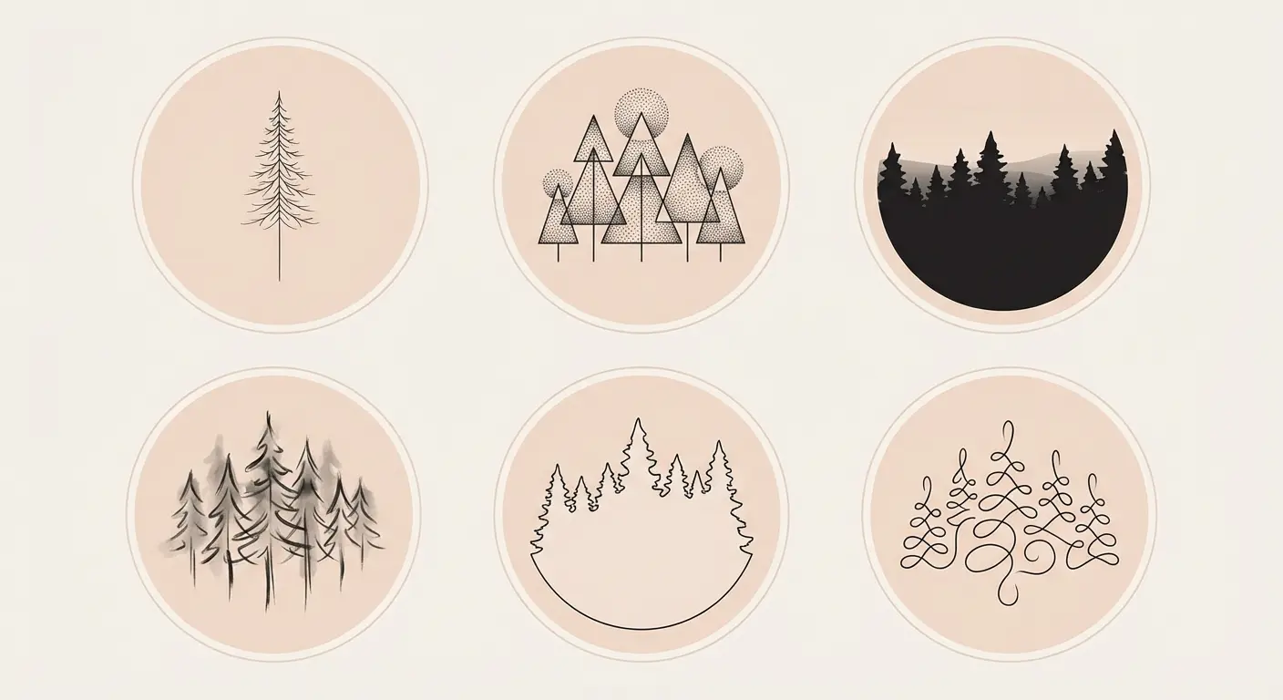 Minimalist forest on forearm